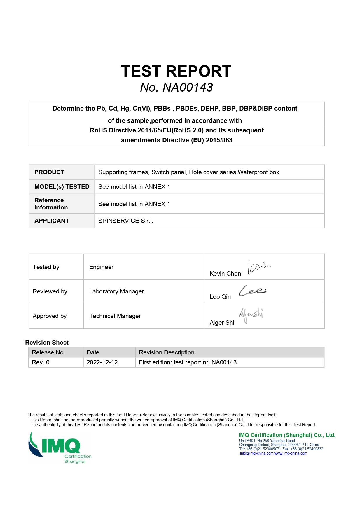 No. NA00143
